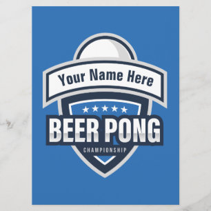 Customisable Beer Pong Championship Rules Card