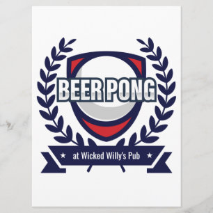 Customisable Beer Pong Rules Card