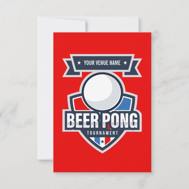 Customisable Beer Pong Tournament Logo (Front)