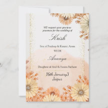 Customisable Beige & Pink Design with Botanical Ac