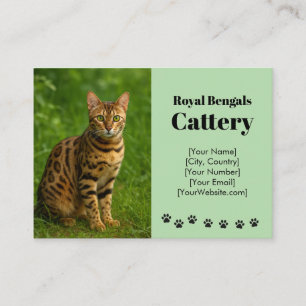Customisable Bengal Cattery Business Card 