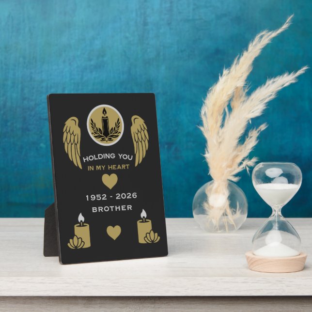 Customisable Bereavement Anniversary Plaque (Side)