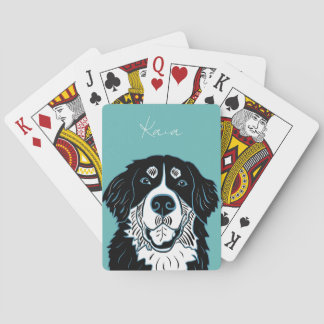 Customisable Bernese Mountain Dog Playing Cards
