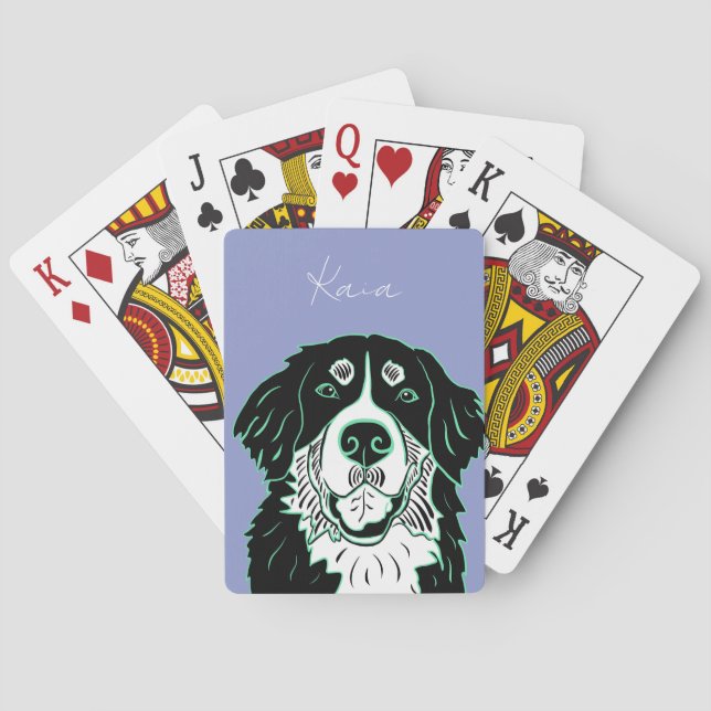 Customisable Bernese Mountain Dog   Playing Cards (Back)