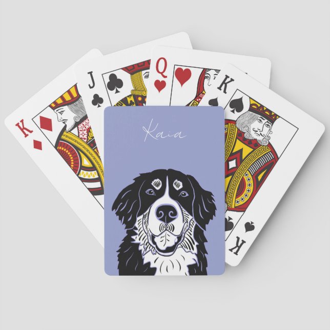 Customisable Bernese Mountain Dog   Poker Cards (Back)