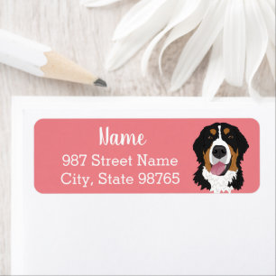 Customisable Bernese Mountain Dog Return Address Label
