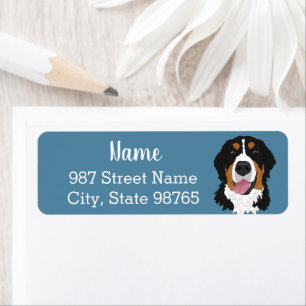 Customisable Bernese Mountain Dog  Return Address Label