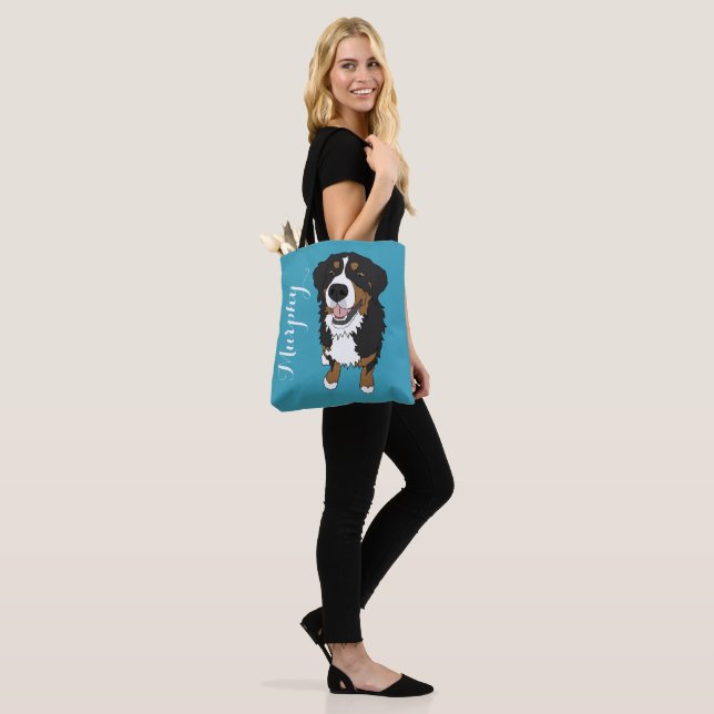 Customisable Bernese Mountain Dog  Tote Bag (On Model)