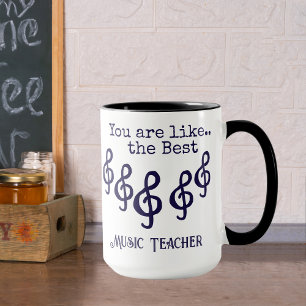 Customisable Best Music Teacher Mug