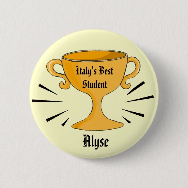 Customisable Best Student Award Pin (Front)