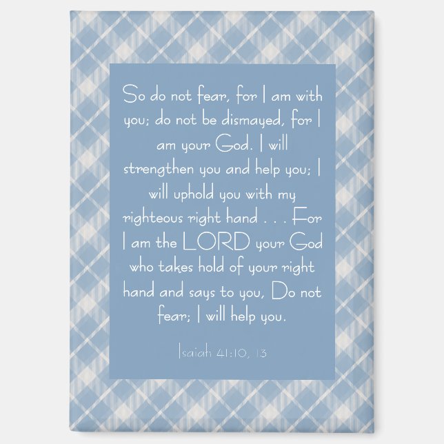 Customisable Bible Verse Isaiah 41:10, 13  Magnet (Front)