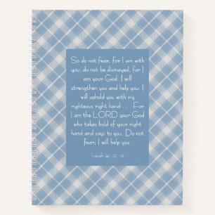 Customisable Bible Verse Isaiah 41:10, 13  Notebook