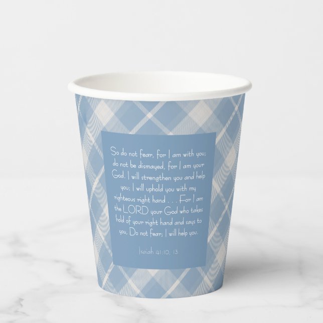 Customisable Bible Verse Isaiah 41:10, 13  Paper Cups (Front)