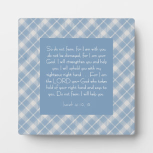 Customisable Bible Verse Isaiah 41:10, 13 Plaque