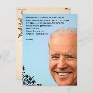 Customisable Biden Holiday Postcard