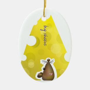Customisable: Big cheese Ceramic Tree Decoration