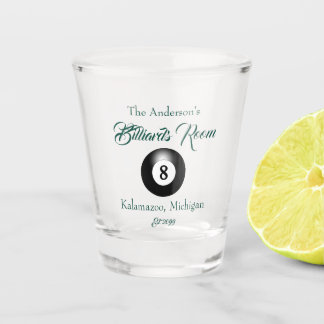 Customisable Billiards Pool Table Balls Bar Shot Glass
