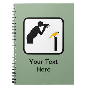 Customisable Birder / Bird Watcher Logo Notebook