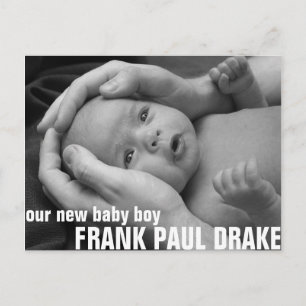 Customisable Birth Annoucement 2 Announcement Postcard