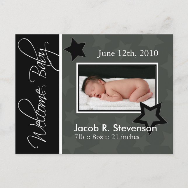 Customisable Birth Announcement (Front)