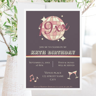 Customisable birth year birthday party Invitation