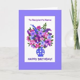 Customisable Birthday Card - Bouquet