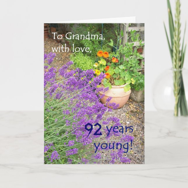 Customisable Birthday Card for Grandmother (Front)