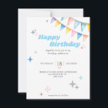 Customisable Birthday Greeting Card for Girls<br><div class="desc">Turn her birthday into an unforgettable celebration with this customisable greeting card for girls! Add her name, age, and a heartfelt message to create a unique card made just for her. The adorable and colourful design makes it perfect for daughters, nieces, granddaughters, or any special girl in your life. A...</div>