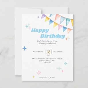 Customisable Birthday Greeting Card for Girls
