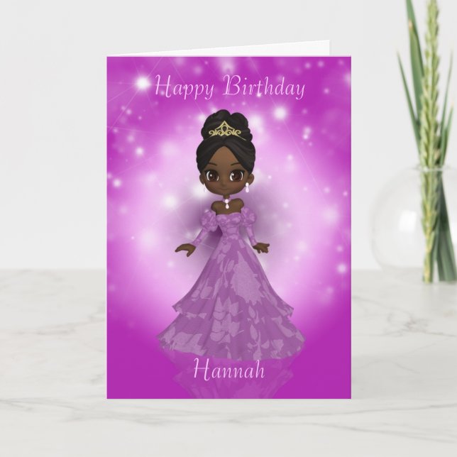 customisable birthday greeting card with cutie (Front)