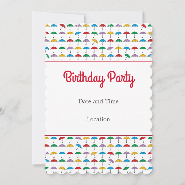 Customisable Birthday Party Invitation Flat Card (Front)