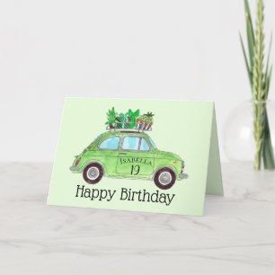 Customisable Birthday Retro Fiat 500 Card