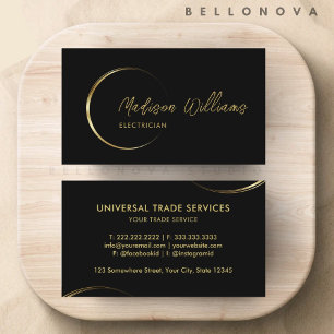 Customisable Black and Gold Professional Business Business Card