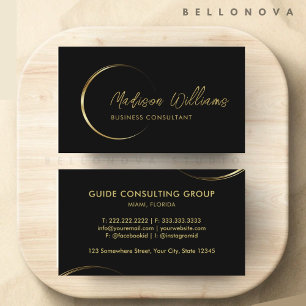 Customisable Black and Gold Professional Business  Card