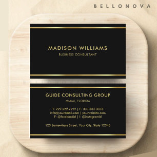 Customisable Black and Gold Professional Business Card