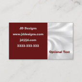 Customisable Black and Red Monogram Business Cards (Back)