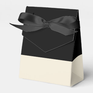 Customisable Black & Eggshell Colorblock Favour Bo Box