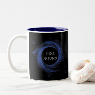 Customisable Black Hole Gendervoid Pronouns Two-Tone Coffee Mug