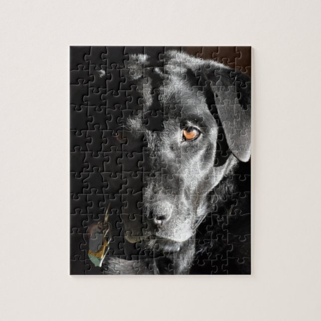 Customisable Black Labrador Retriever Jigsaw Puzzle (Vertical)