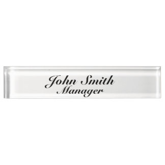 Customisable Black Nameplate
