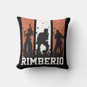 Customisable Black & Orange Vintage Concert Cushion