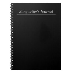 Customisable Black Songwriter's Journal