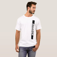 Customisable Black Vertical Banner T-Shirt