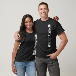Customisable Black Vertical Banner T-Shirt