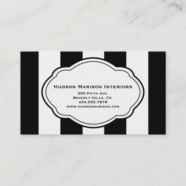 Customisable Black & White Business Card (Front)