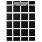 Customisable Black & White Check Pattern Clipboard