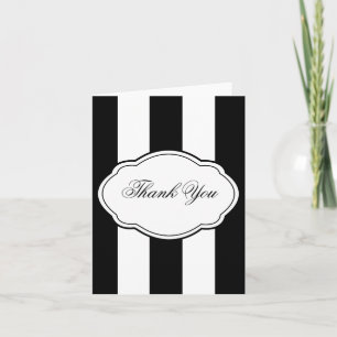 Customisable Black & White Label Note Card