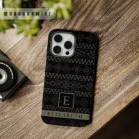 Customisable Black White Silver Gold  Grey Aztec