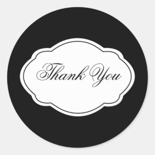 Customisable Black & White Sticker Label