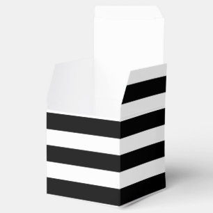 Customisable Black & White Striped Favour Box